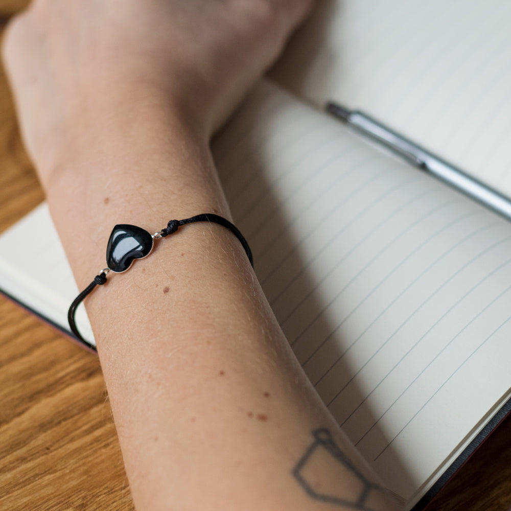 BRACELET HEART 1 BLACK