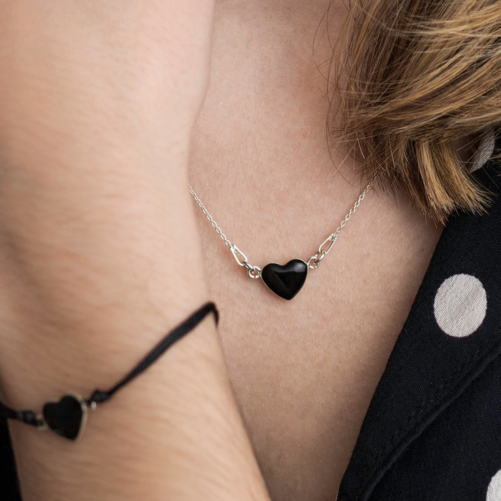 NECKLACE HEART 2 SILVER